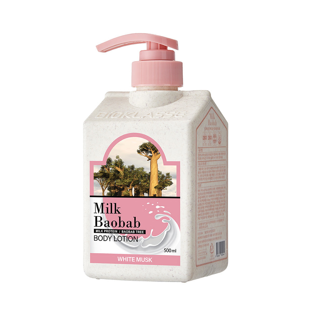 BIOKLASSE MILK BAOBAB Body Lotion 500ml #White Musk - Korean skincare product