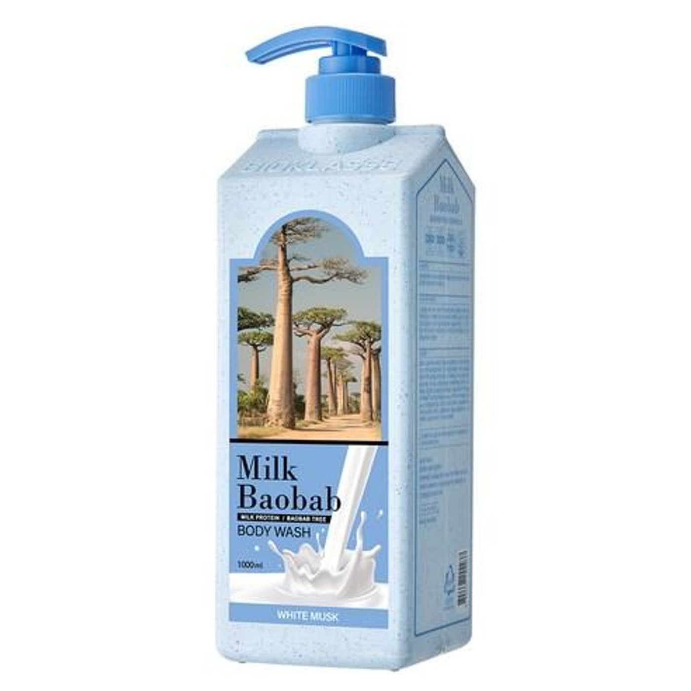 BIOKLASSE MILK BAOBAB Body Wash White Musk 1000ml - Korean skincare product
