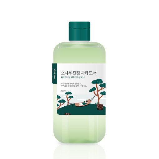 Round Lab For Men Pine Calming Cica Toner 200ml — тоник с успокаивающим эффектом на основе пихты и ции, идеально подходит для мужской кожи, дарит ощущение свежести и комфорта.
