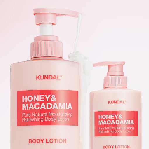 KUNDAL HONEY & MACADAΜΙΑ PURE BODY LOTION 500ml (9-type) with honey for nourishment and hydration