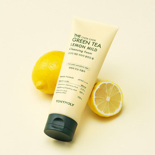 Espuma Limpiadora Suave de Té Verde y Limón de TONYMOLY The Chok Chok 150 ml