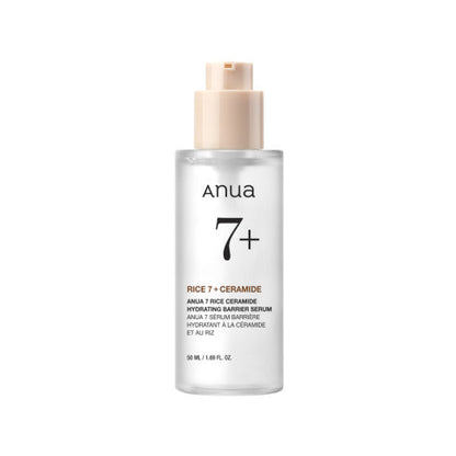 Suero hidratante de barrera con ceramidas de arroz 7 de Anua, 50 ml 