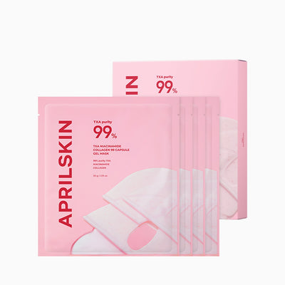 APRILSKIN TXA Niacinamide Collagen 99 Capsule Gel Mask 30g X 4ea - Korean skincare product