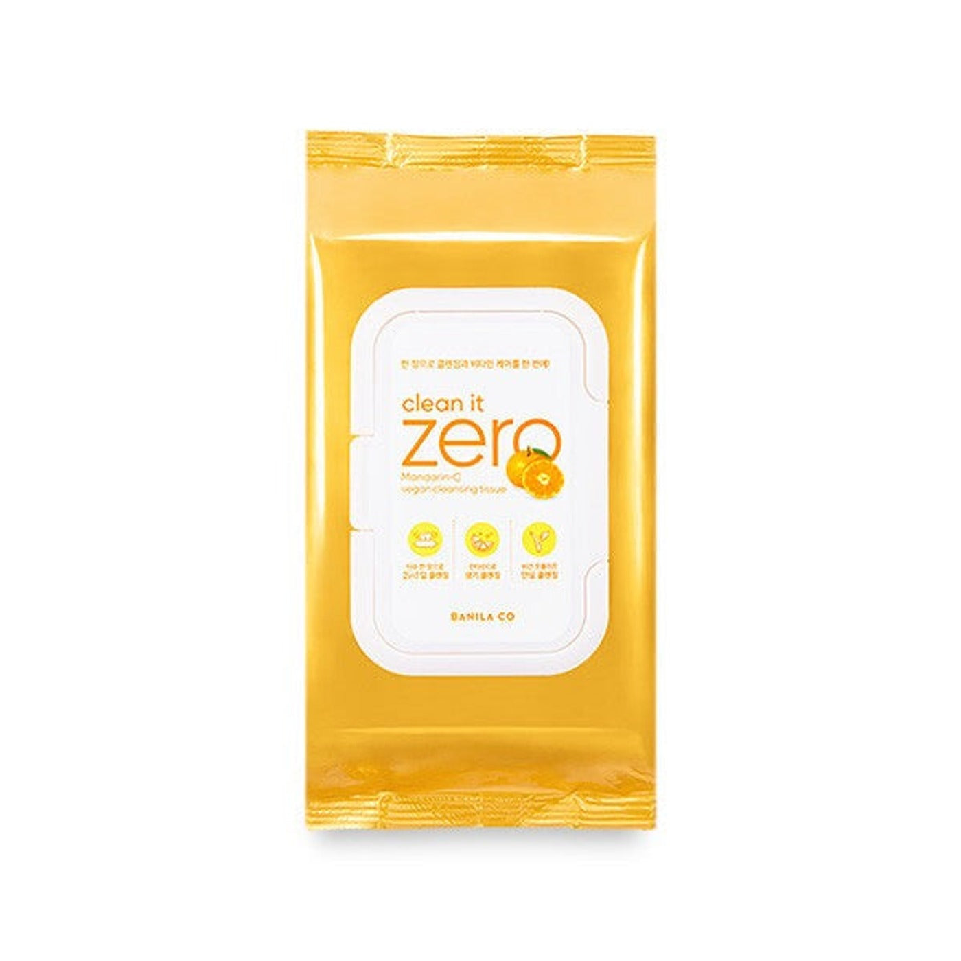 BANILA CO Clean it Zero Mandarin-C VEGAN cleansing Tissue (80 Wipes) - Korean skincare product