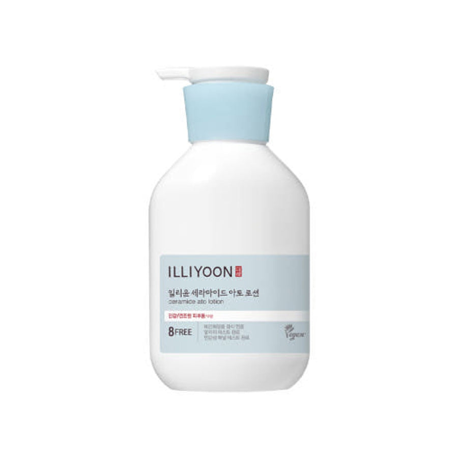 ILLIYOON Ceramide Ato Lotion 300ml — увлажняющий лосьон с керамидами, создающий защитный барьер для кожи, наполняя её мягкостью и комфортом. Идеально подходит для восстановления и укрепления кожи, придавая ей сияние и гладкость.