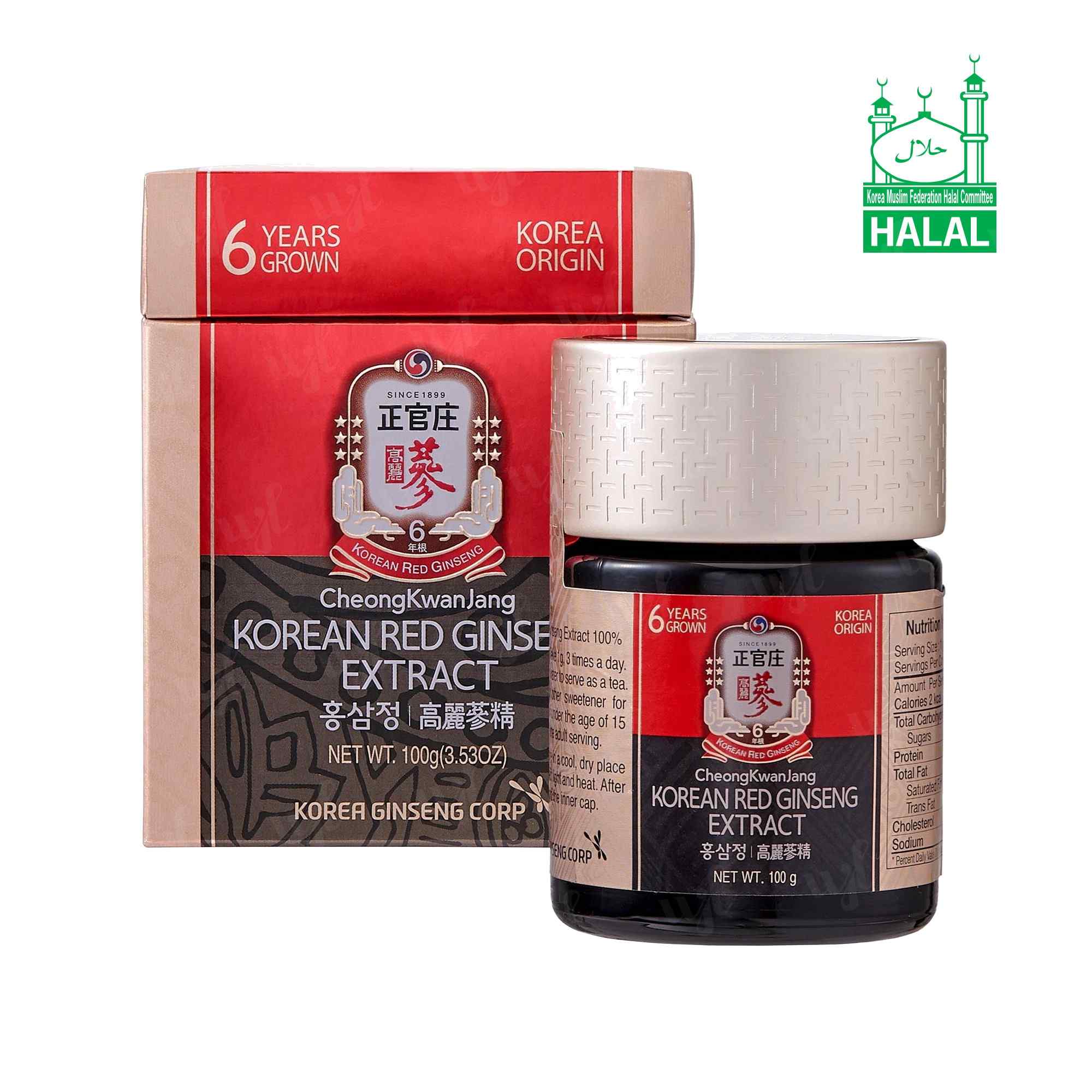 [Jung Kwan Jang] Korean Red Ginseng Extract 100g - Korean wellness supplement