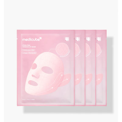 medicube PDRN PINK TENSION UP MASK SET 34g X 4ea - Korean skincare product