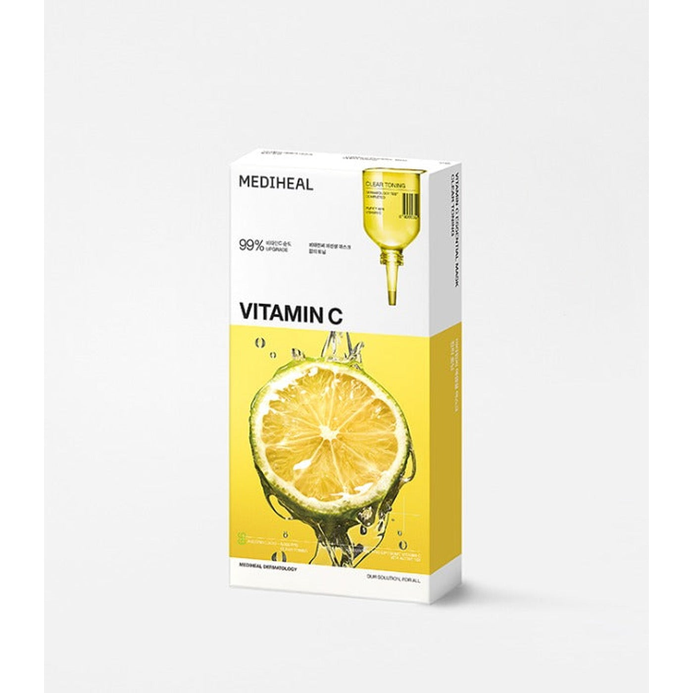 MEDIHEAL Vitamin C Essential Mask Clear Toning 24ml X 10ea - Korean skincare product