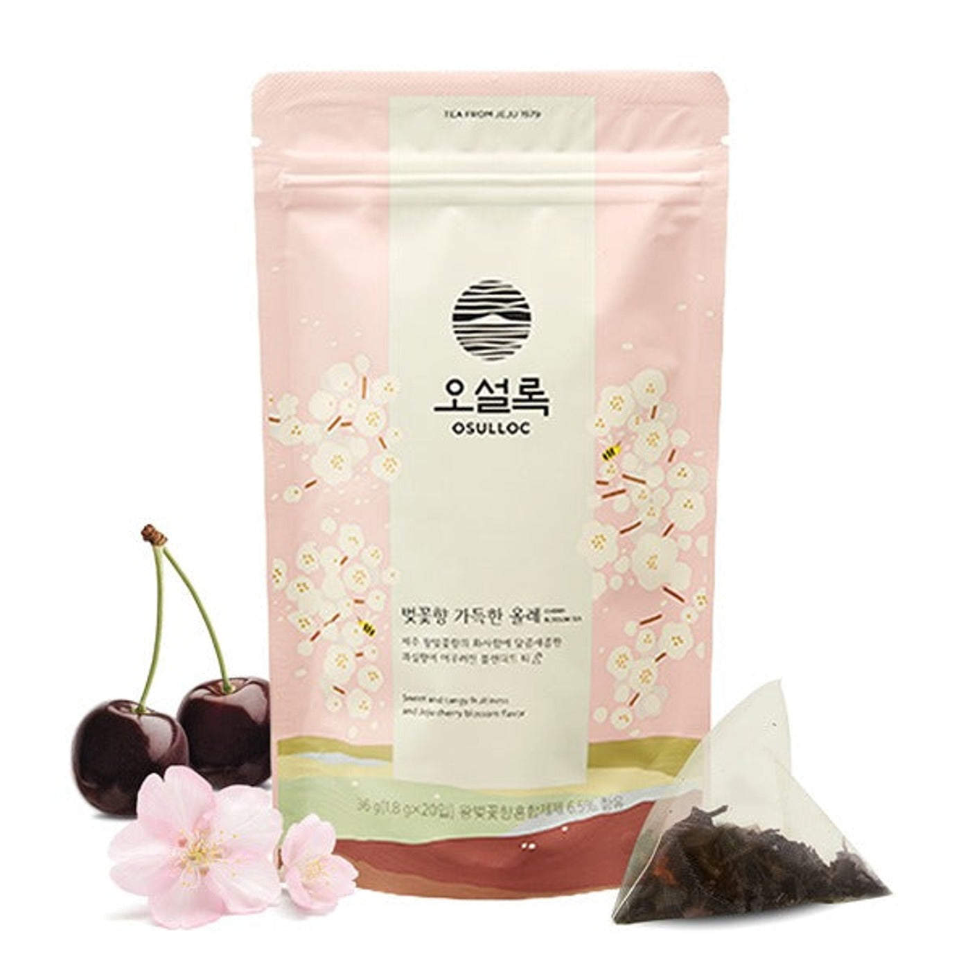 OSULLOC Cherry Blossom Tea (20 count) - Korean skincare product
