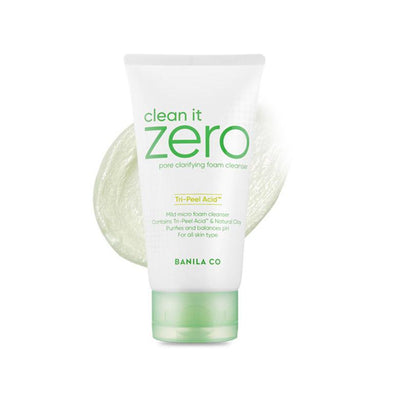 BANILA CO Clean It Zero Pore Clarifying Foam Cleanser 150ml with aha for exfoliation and renewal