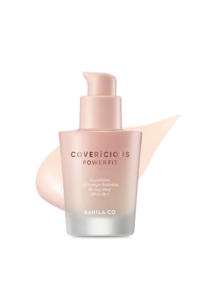 BANILA CO COVERICIOUS POWER FIT FOUNDATION 30ml with collagen for firmness and elasticity