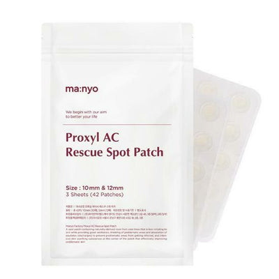Manyo Factory Proxyl AC Rescue Spot Patch (1pack, 10mmx30ea+12mmx12ea) with salicylic for acne control and pores