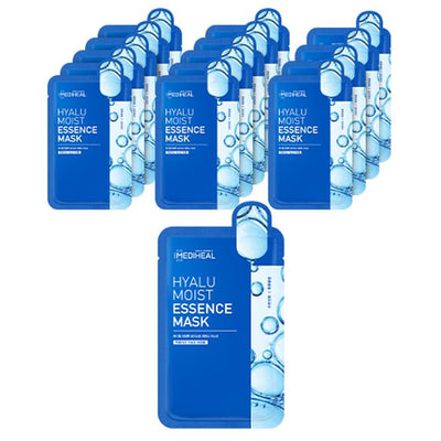 MEDIHEAL HYALU MOIST ESSENCE MASK SHEET 20ml X 15pcs - deep cleansing
