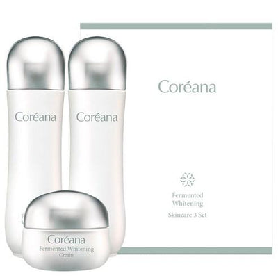 Coreana Fermented Whitening Basic Set of 3PCS with fermented for improved absorption and brightness