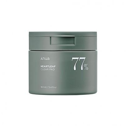 ALMOHADILLA TRANSPARENTE HEARTLEAF 77 de Anua, 70 unidades (150 ml)