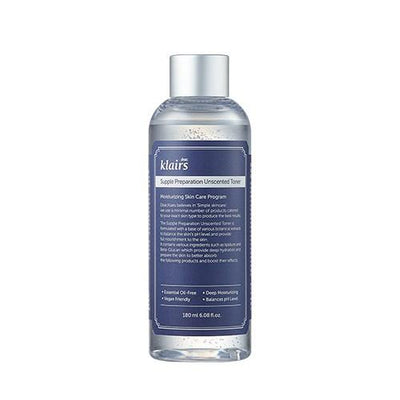 KLAIRS Supple Preparation Unscented Toner 180ml - deep cleansing