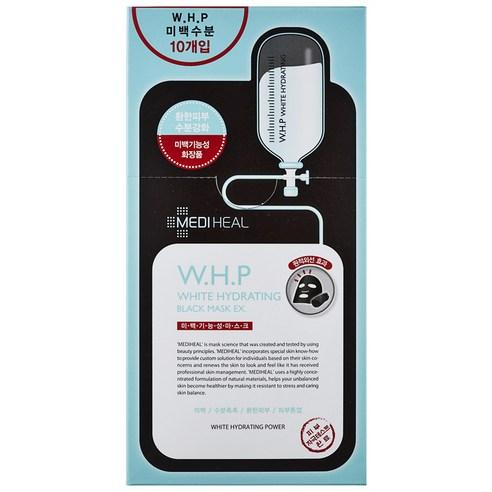 MEDIHEAL WHP Mascarilla hidratante negra blanca EX de 25 ml x 10 unidades