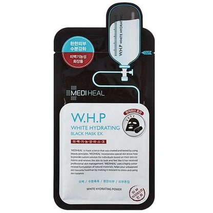 MEDIHEAL WHP Mascarilla hidratante negra blanca EX de 25 ml x 10 unidades