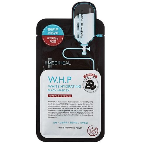 MEDIHEAL WHP Mascarilla hidratante negra blanca EX de 25 ml x 10 unidades