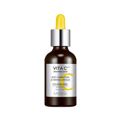 MISSHA VITA C PLUS SPOT CORRECTING & FIRMING AMPOULE 30ml with niacinamide for bright skin and minimized pores