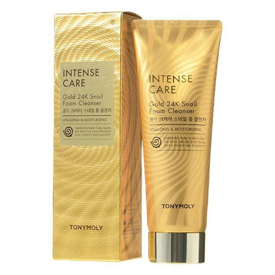 TONYMOLY Intense Care Gold 24k Snail Foam Cleanser 150ml with snail for regeneration and scars