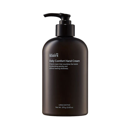 Crema de manos Daily Comfort de KLAIRS (sin perfume), 370 g