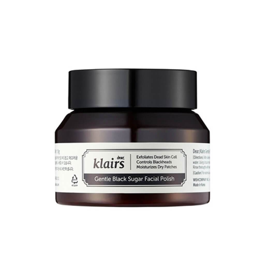 Exfoliante facial suave con azúcar negra KLAIRS, 110 g