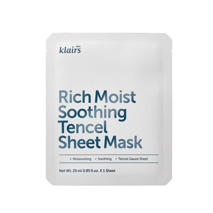 Mascarilla de tela de tencel calmante e hidratante KLAIRS de 25 ml
