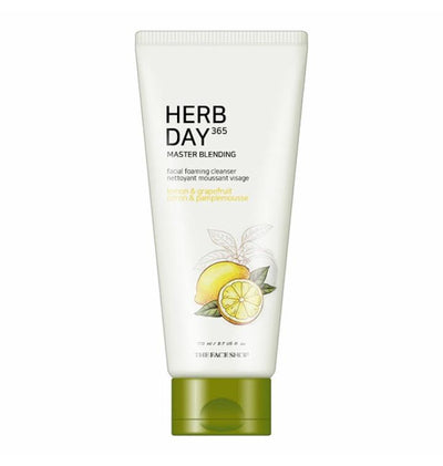 THE FACE SHOP Herb Day 365 Master Blending Facial Foaming Cleanser 170ml #Lemon & Grapefruit - buy online
