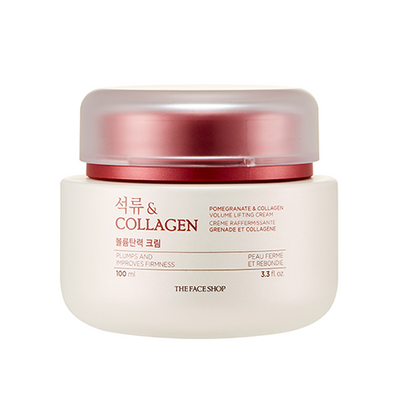 THE FACE SHOP Pomegranate And Collagen Volume Lifting Cream 100ml with collagen for firmness and elasticity
