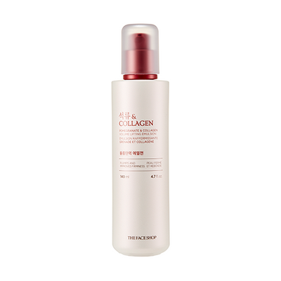 THE FACE SHOP Pomegranate And Collagen Volume Lifting Emulsion 140ml with collagen for firmness and elasticity