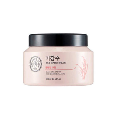THE FACE SHOP RICE WATER BRIGHT Cleansing Cream 400ml with retinol for anti-aging and cell renewal