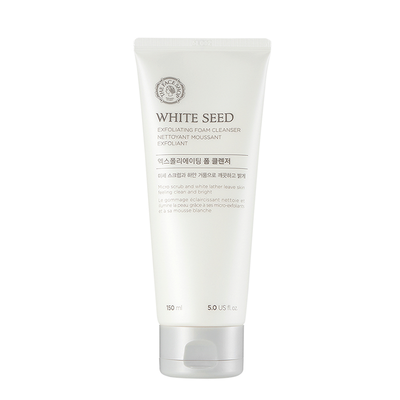 THE FACE SHOP White Seed Brightening Exfoliating Foam Cleanser 150ml - deep cleansing