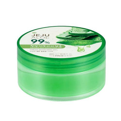 THE FACE SHOP Jeju Aloe Fresh Soothing Gel 300ml (Jar) with aloe for hydration and soothing