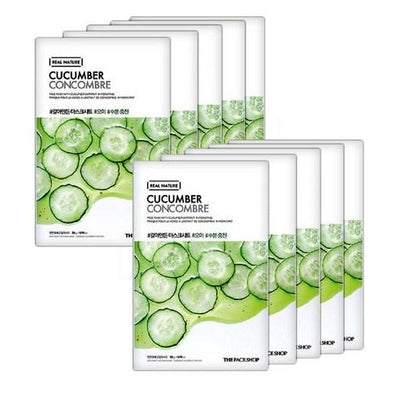THE FACE SHOP REAL NATURE Face Mask #Cucumber (20g X 10ea) - buy online
