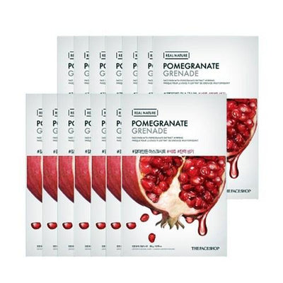 THE FACE SHOP REAL NATURE Face Mask #Pomegranate (20g X 10ea) - buy online