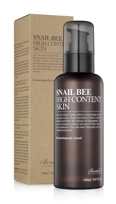 Benton Snail Bee High Content Skin Toner 150ml with snail for regeneration and scars