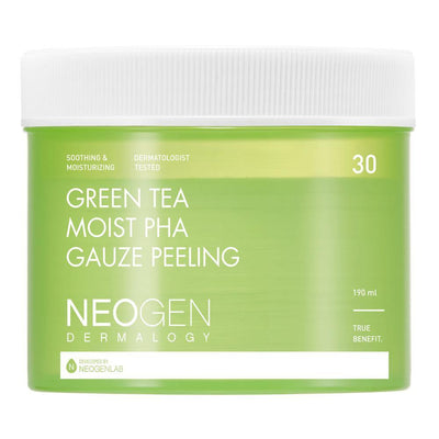 NEOGEN Dermalogy Green Tea Moist PHA Gauze Peeling 30 Sheets with aloe for hydration and soothing