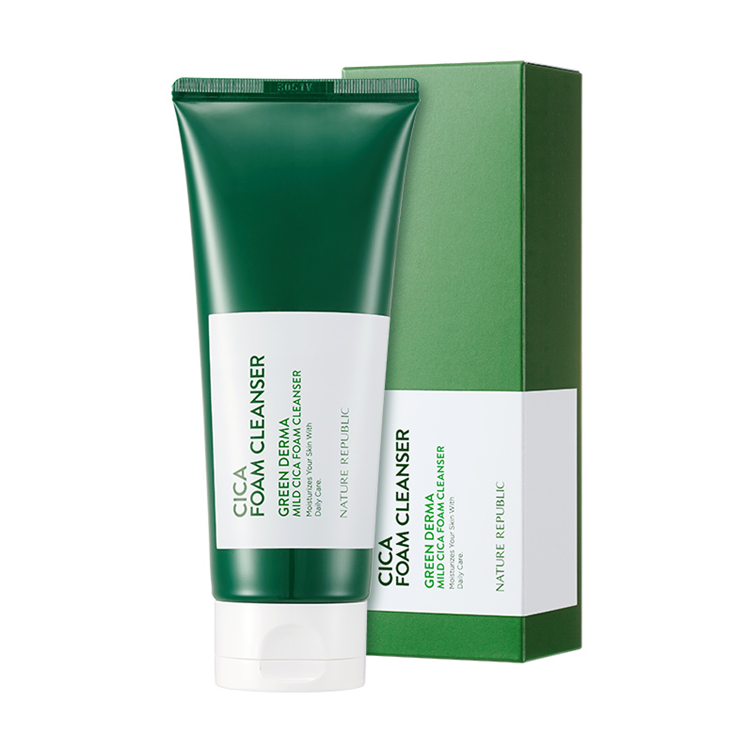 [NATURE REPUBLIC] Limpiador en espuma Green Derma Mild Cica de 150 ml