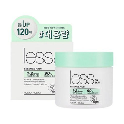 [HOLIKA HOLIKA] Less On Skin Essence Pad 120ea(220ml) with centella for soothing and repair