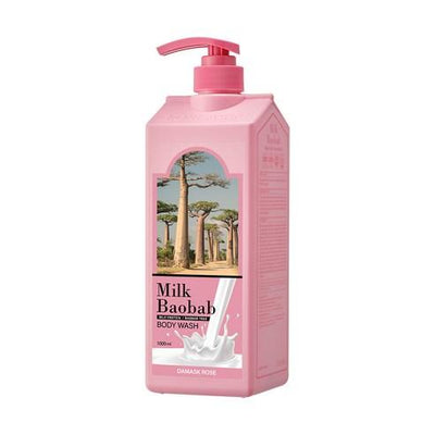 BIOKLASSE MILK BAOBAB Body Wash 1000ml #Damask Rose - weekly treatment