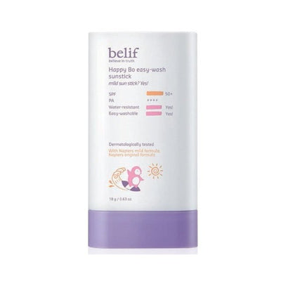 belif Happy Bo Easy Wash Sunstick (SPF50+/PA++++) 18g - deep cleansing
