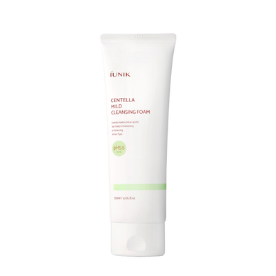iUNIK Centella Mild Cleansing Foam 120ml with bha for clean pores and acne