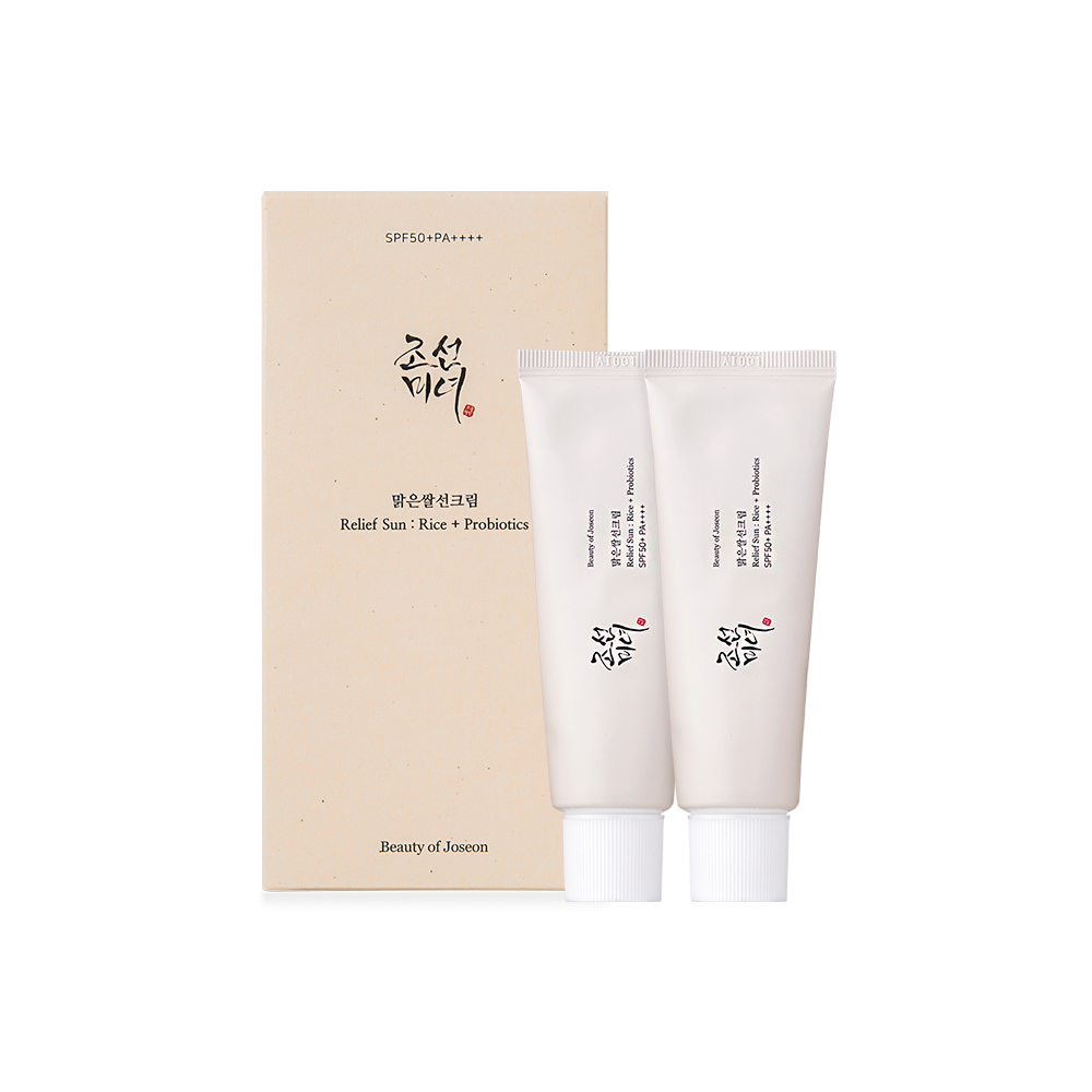 [Beauty of Joseon] Crema solar calmante: arroz + probióticos (SPF50+ PA++++) Paquete doble 50 ml x 2 uds.