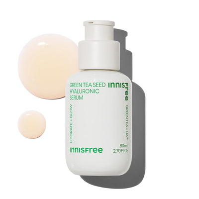 innisfree Green Tea Seed Hyaluronic Serum 80ml with hyaluronic for deep hydration