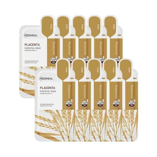 Mascarilla esencial de placenta MEDIHEAL, 10 unidades
