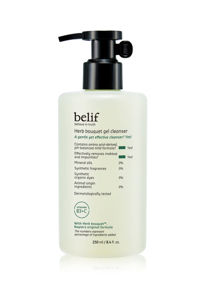 belif Herb Bouquet Gel Cleanser 250ml - deep cleansing