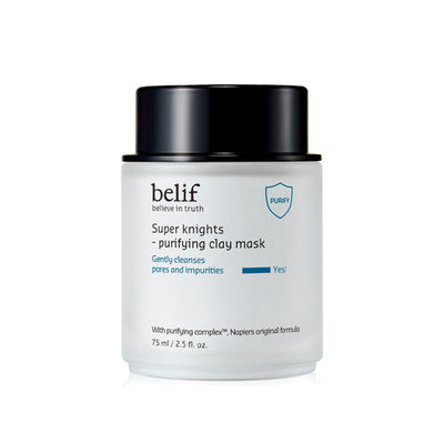 belif Super Knights Purifying Clay Mask 75ml - deep cleansing