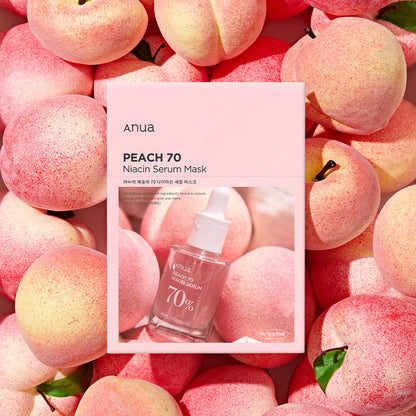 Anua Peach 70 Hoja De Mascarilla De Suero De Niacina 25 G X 10 Unidades