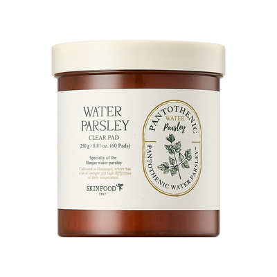 SKINFOOD Pantothenic Water Parsley Clear Pad 250g (60 Pads) - deep cleansing